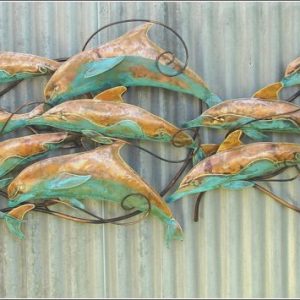 wall art-dolphins going left