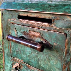 copper sculptural letter box