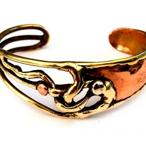amelia p135 copper-brass-nicol silver bangle