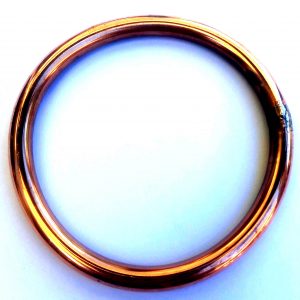 copper hollow forged full round plain bangle