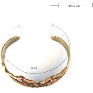 nicol silver-brass-copper v shape bangle size