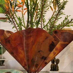 copper fold form vase